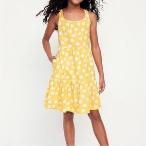 2/$20 🅢🅐🅛🅔 🌻 NEW!! Girls Yellow Tiered Summer Floral Dress